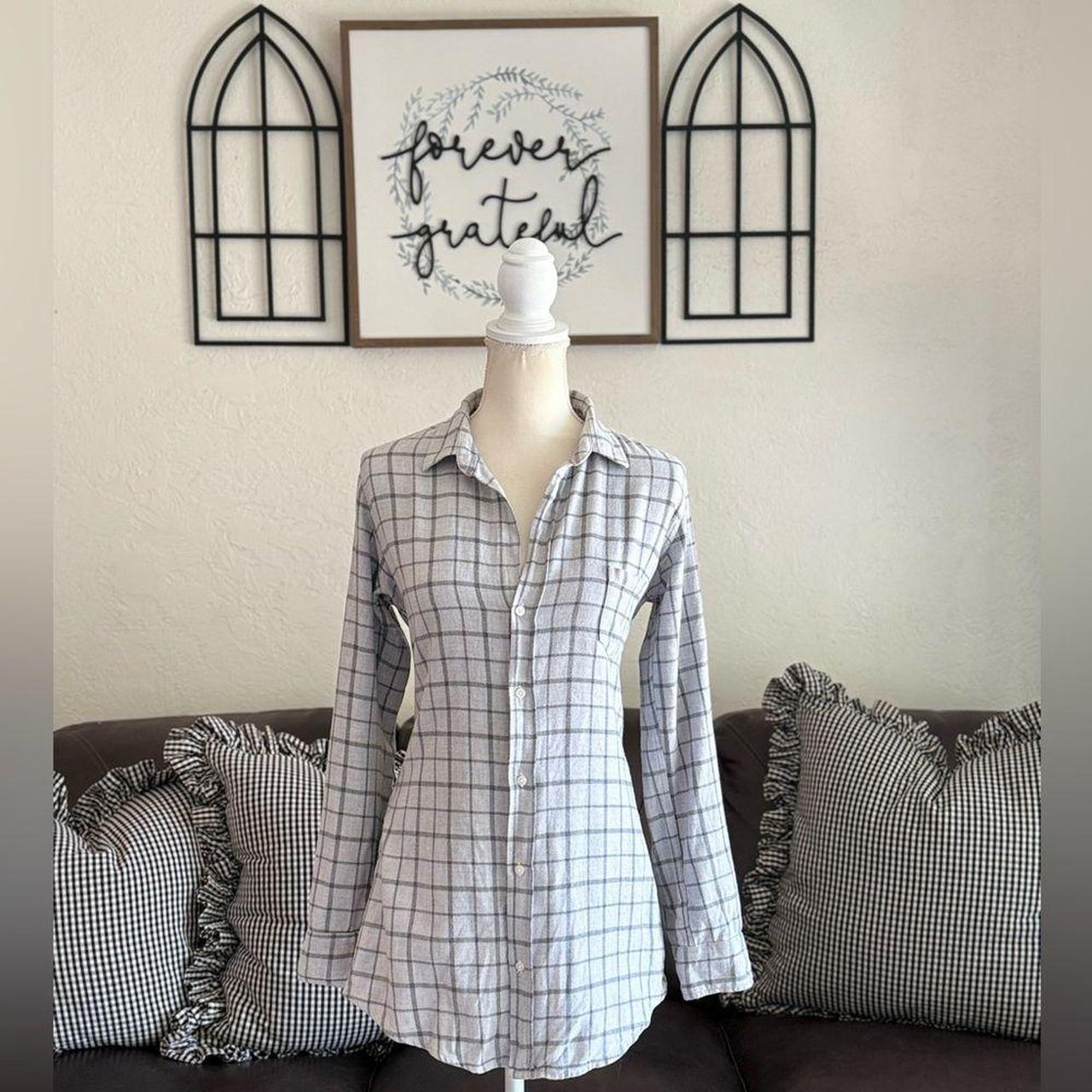 Frank & Eileen Women's Blouse - White/Grey - S – … - image 2