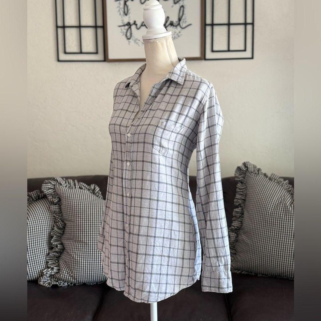 Frank & Eileen Women's Blouse - White/Grey - S – … - image 4