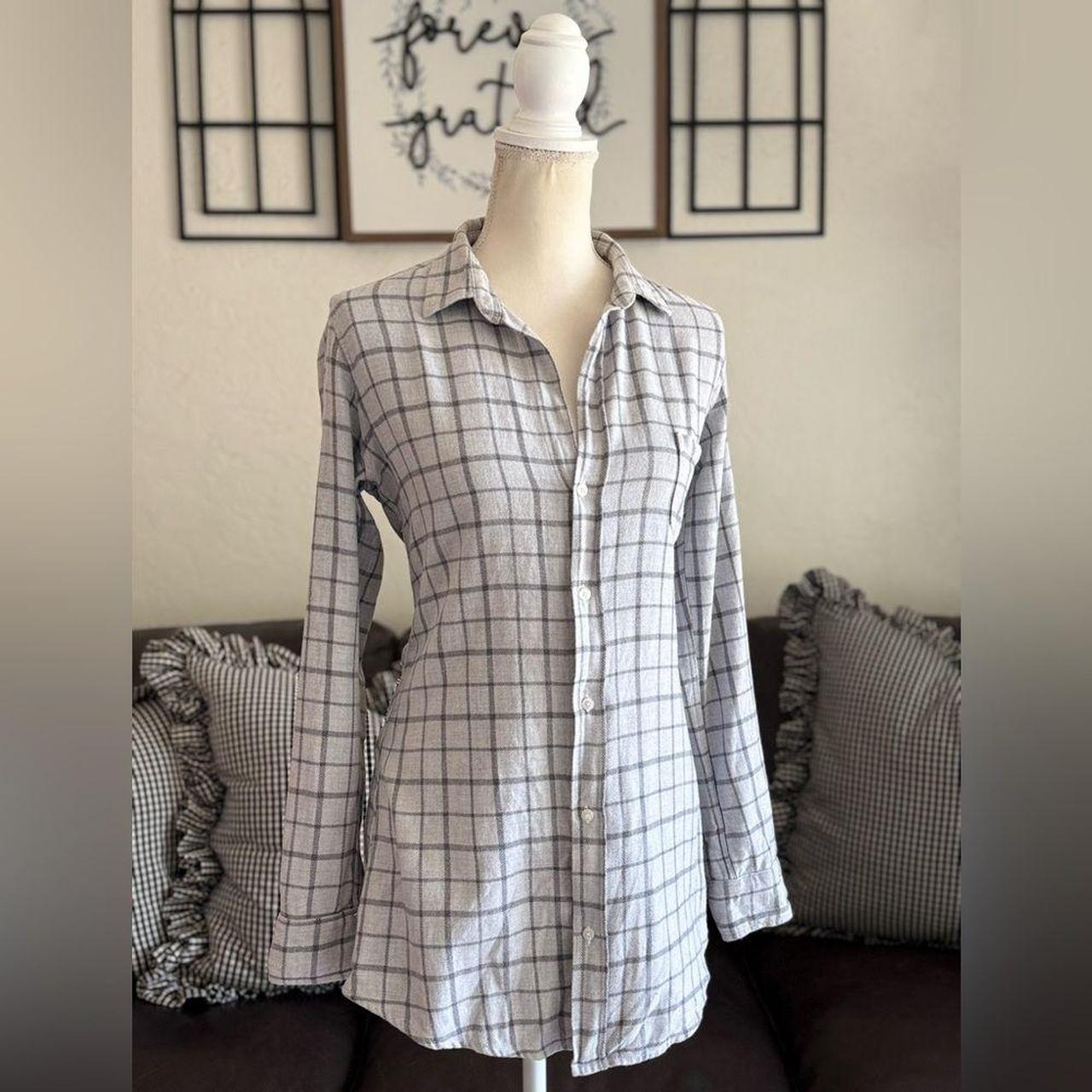 Frank & Eileen Women's Blouse - White/Grey - S – … - image 3