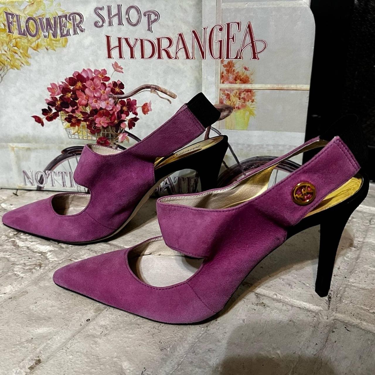 Purple michael kors shoes online