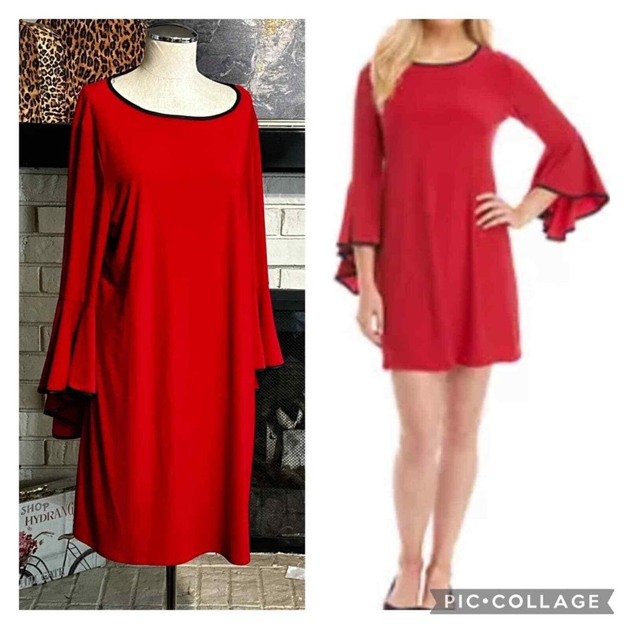 Msk bell outlet sleeve dress