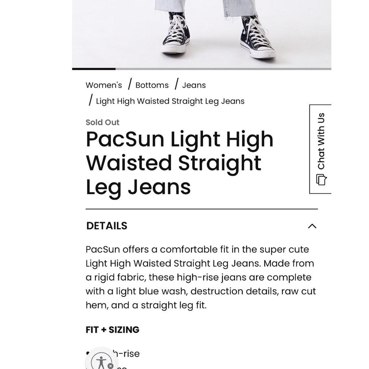 PacSun Light High Waisted Straight Leg Jeans