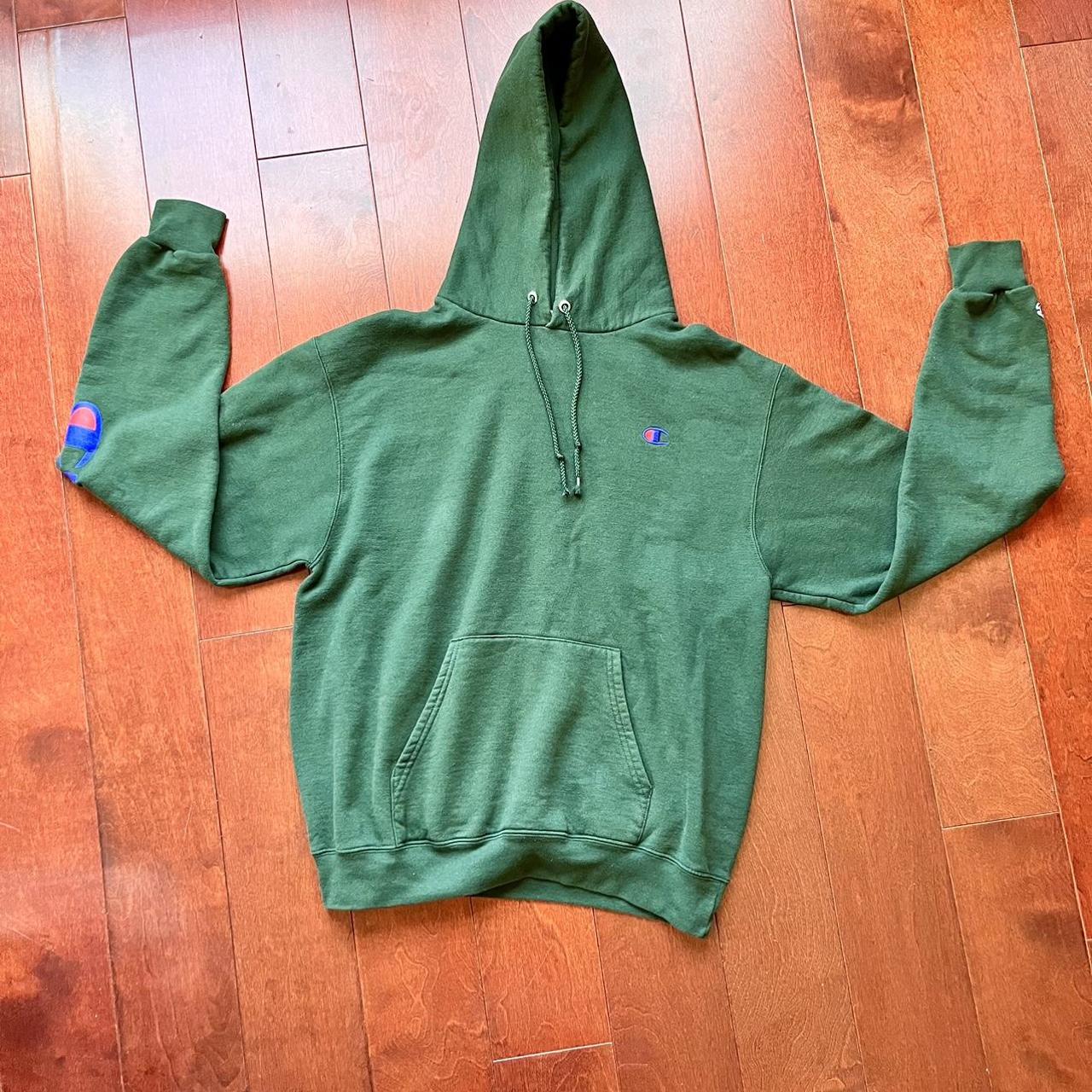 dark green champion hoodie size men s M brand new