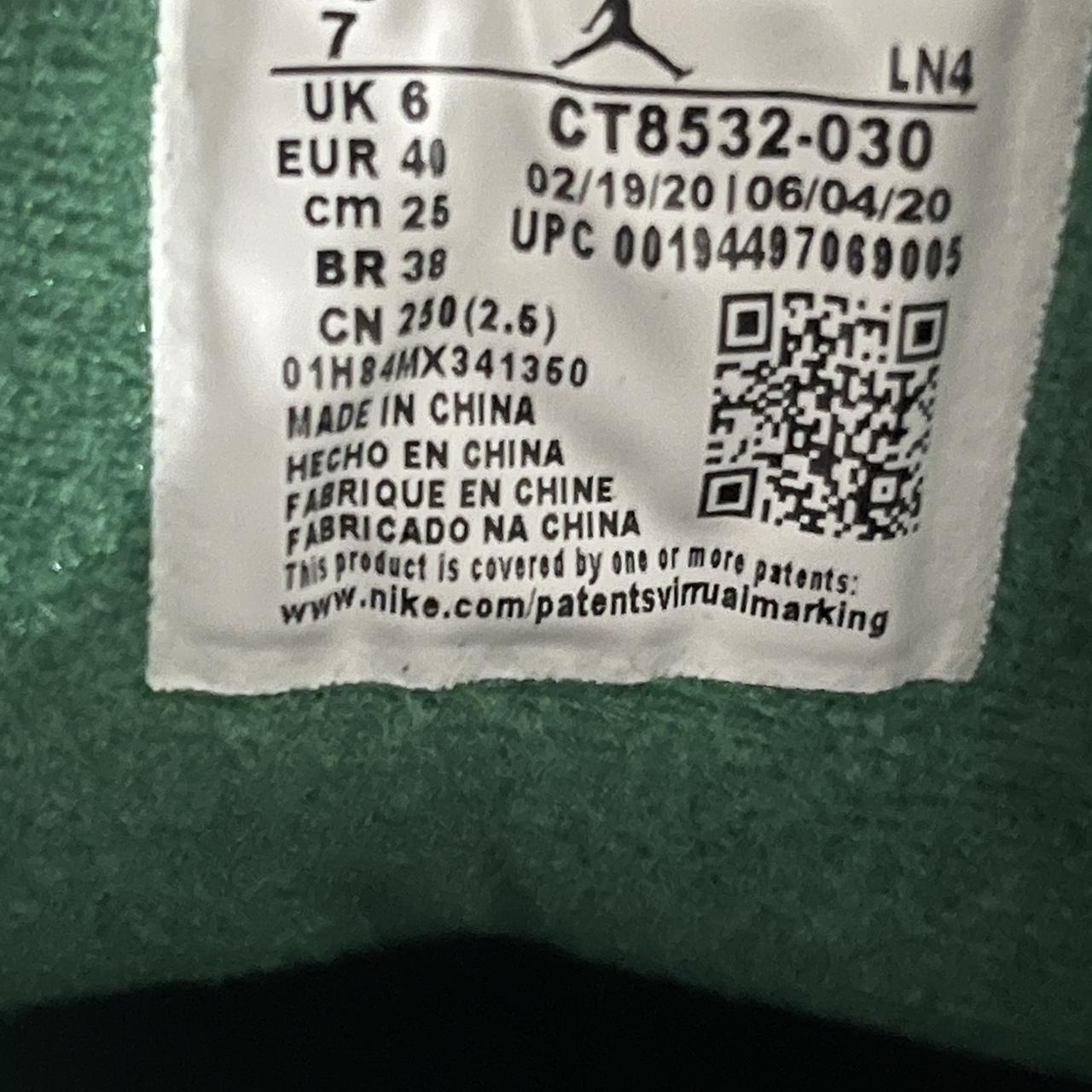 Legit Check Turbo Green Fake Jordan Pine Green Gs 7y, (men's 7/