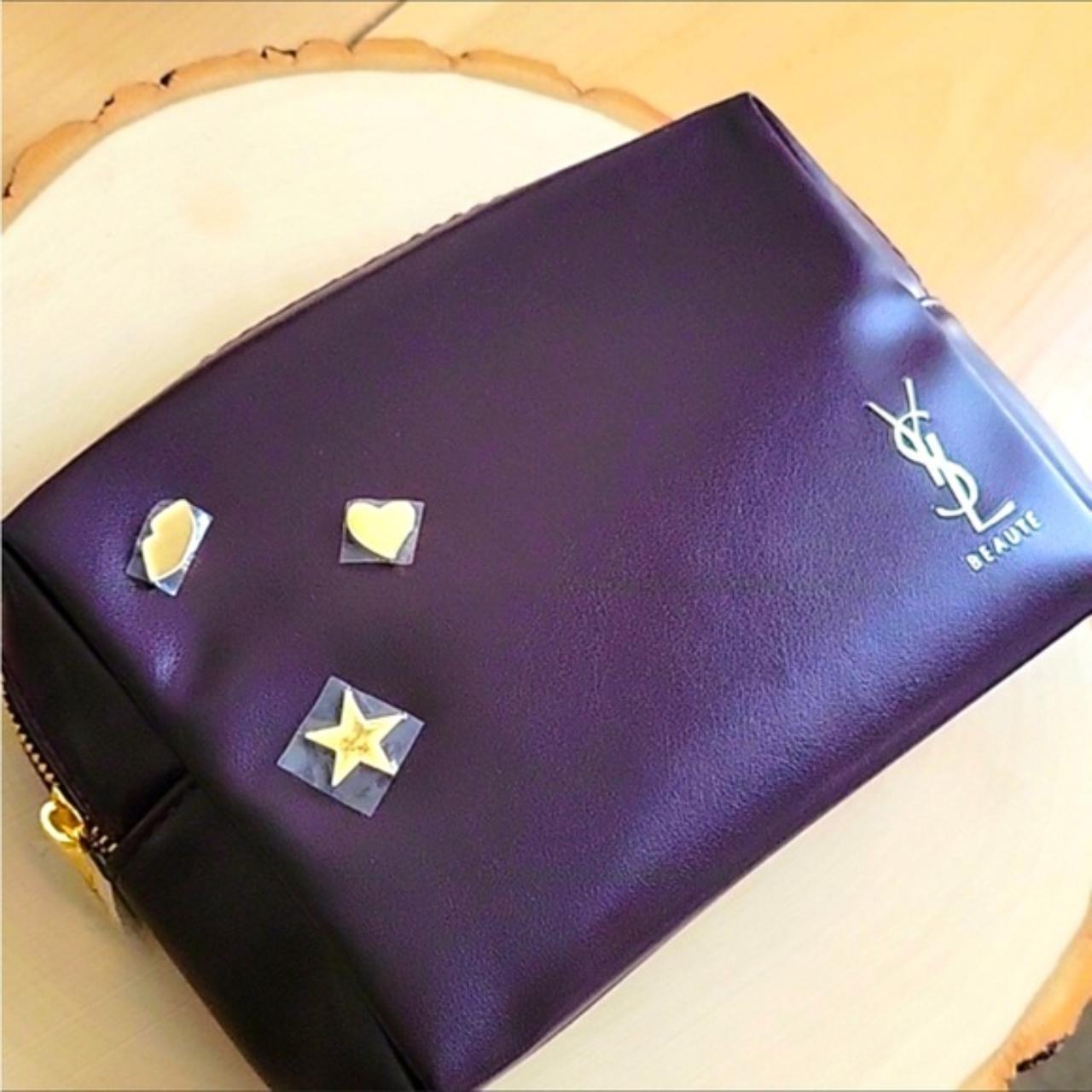 Purple Saint Laurent Cosmetic Pouch YSL Yves Saint Lurant Beaute