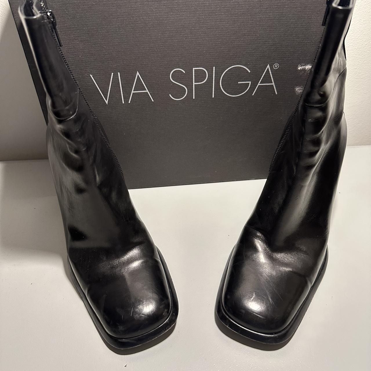 Designer shoes, Via Spiga black boots (made in... - Depop