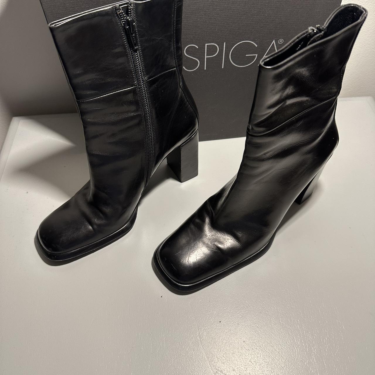 Designer shoes, Via Spiga black boots (made in... - Depop