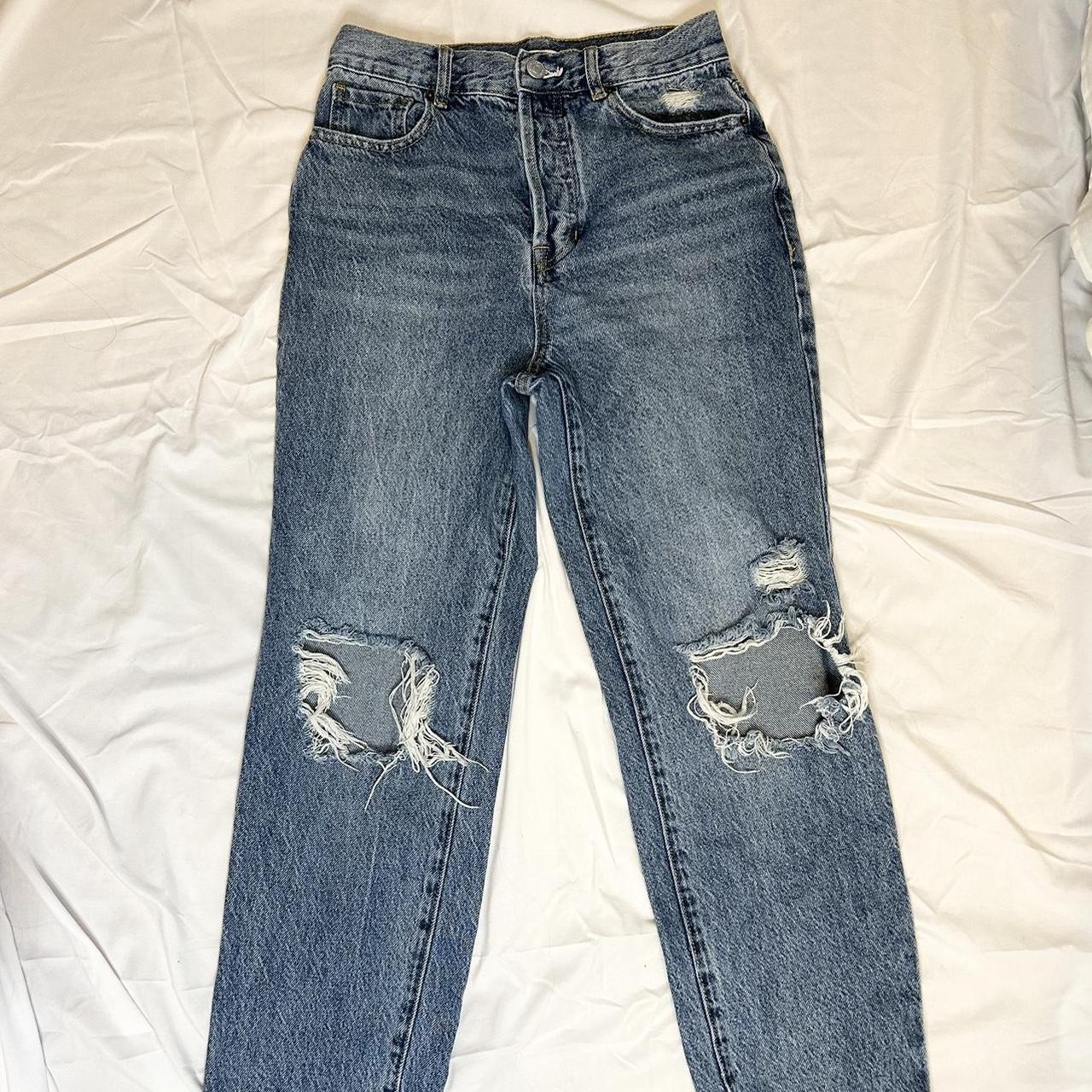 Pacsun high waisted straight leg ripped jeans! I - Depop