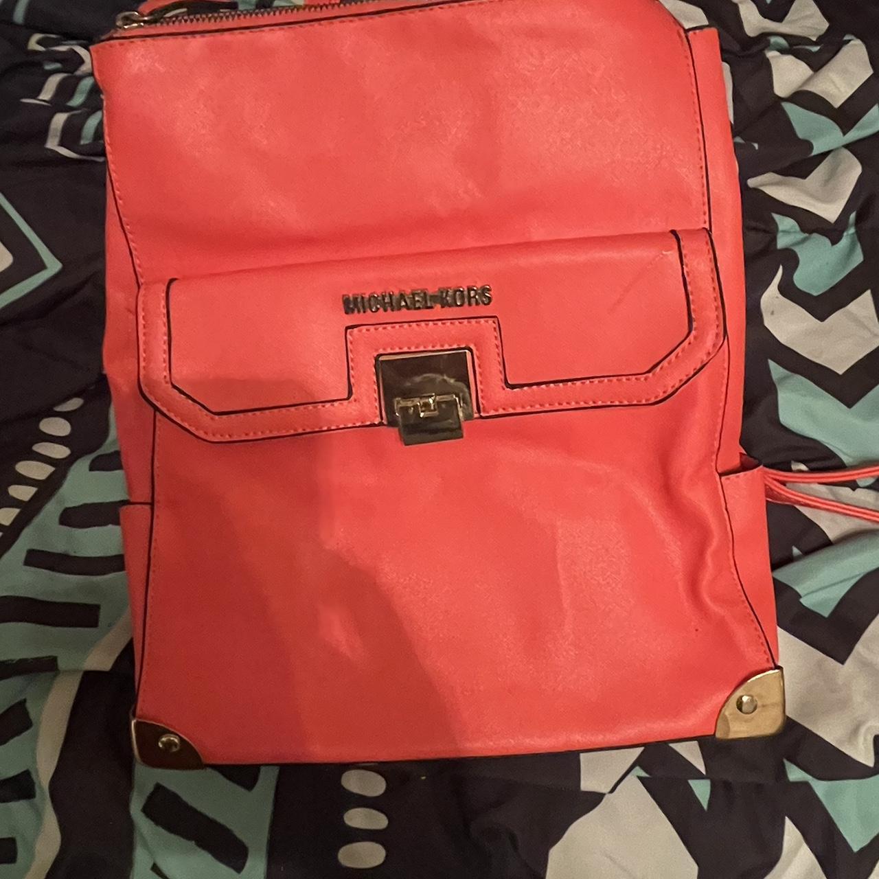 Michael Kors, Bags, Red Michael Kors Backpack