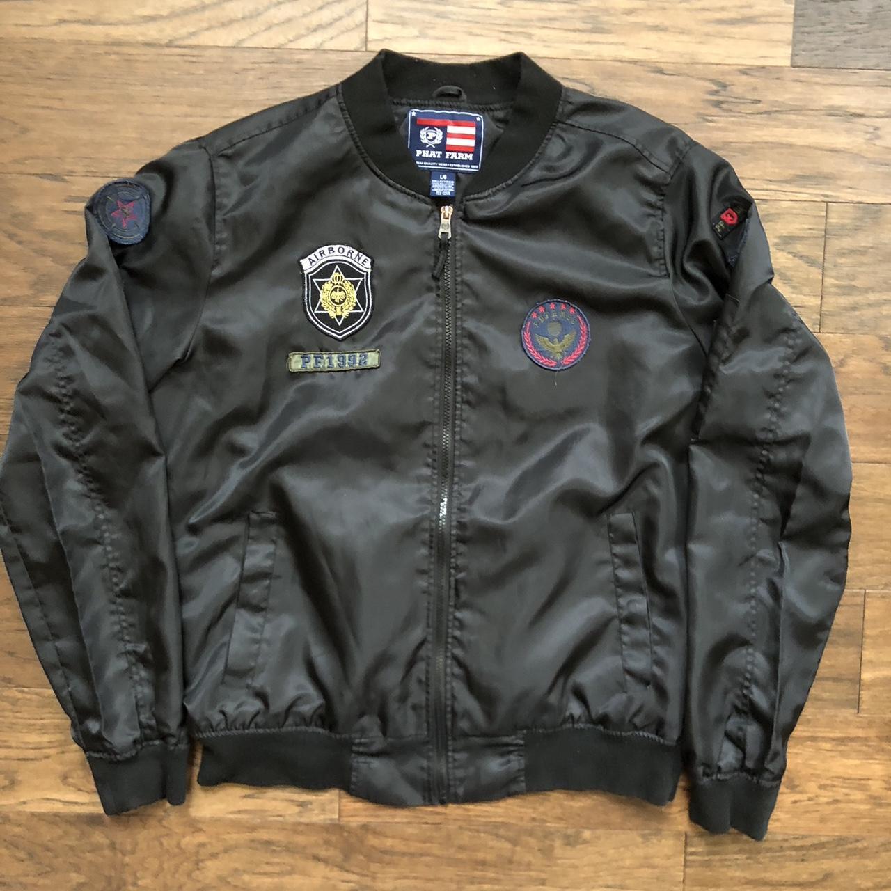 Phat farm leather outlet jacket