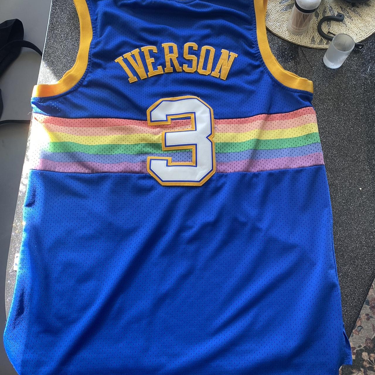 Vintage Nuggets Allen Iverson Jersey NEW WITH - Depop