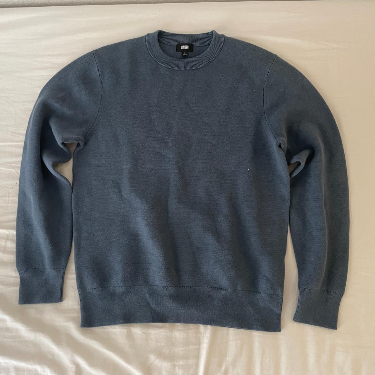 Blue Cozy Uniqlo Sweater || Size S • 100% Cotton •... - Depop