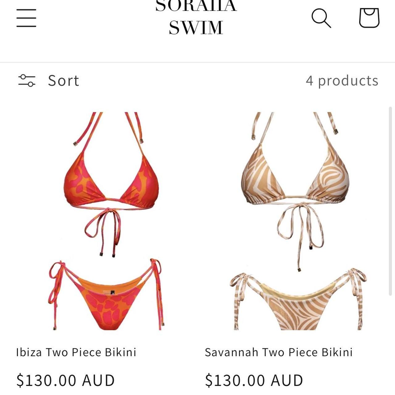 Orange bikini top soraiia swim thick fabric,... Depop