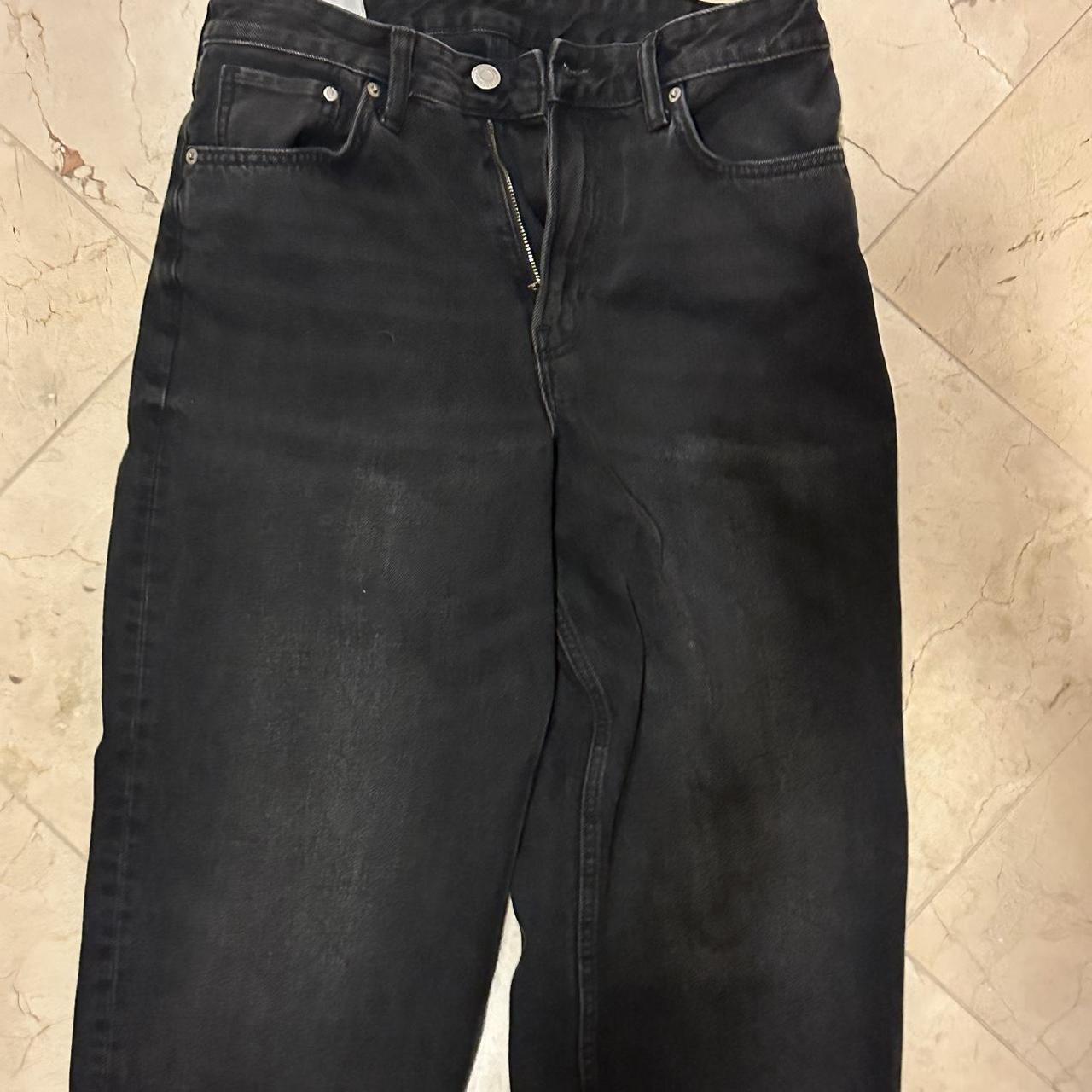 H&M Loose black jeans 30/30 - Depop