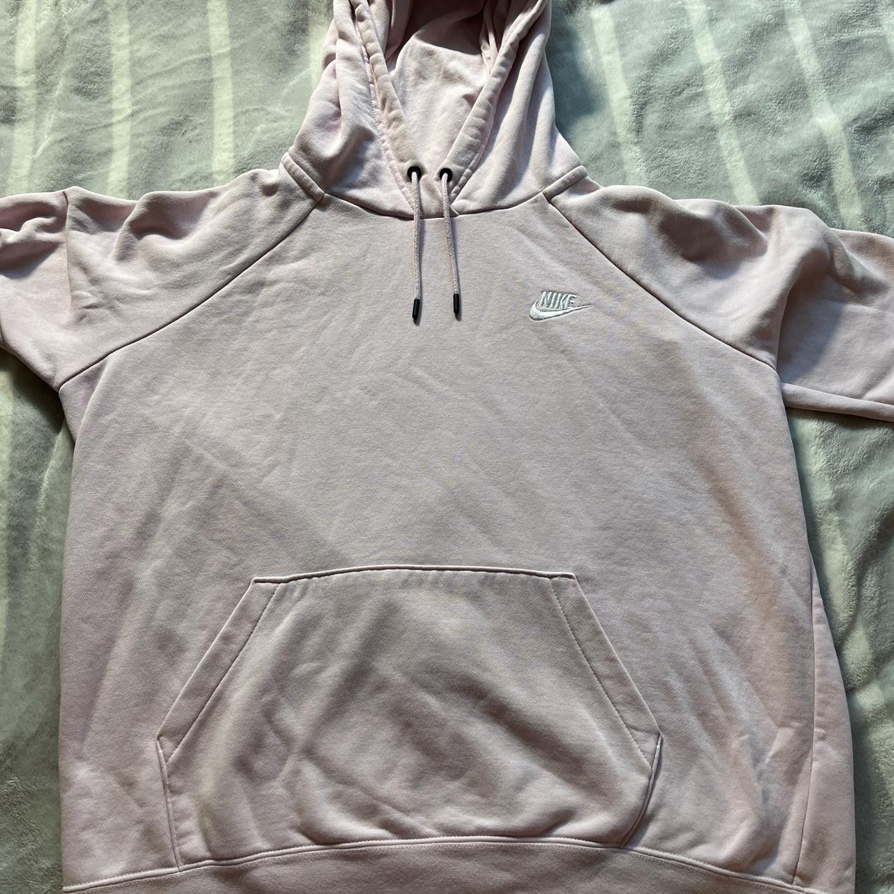 Light pink Nike hoodie size large color is brighter... Depop