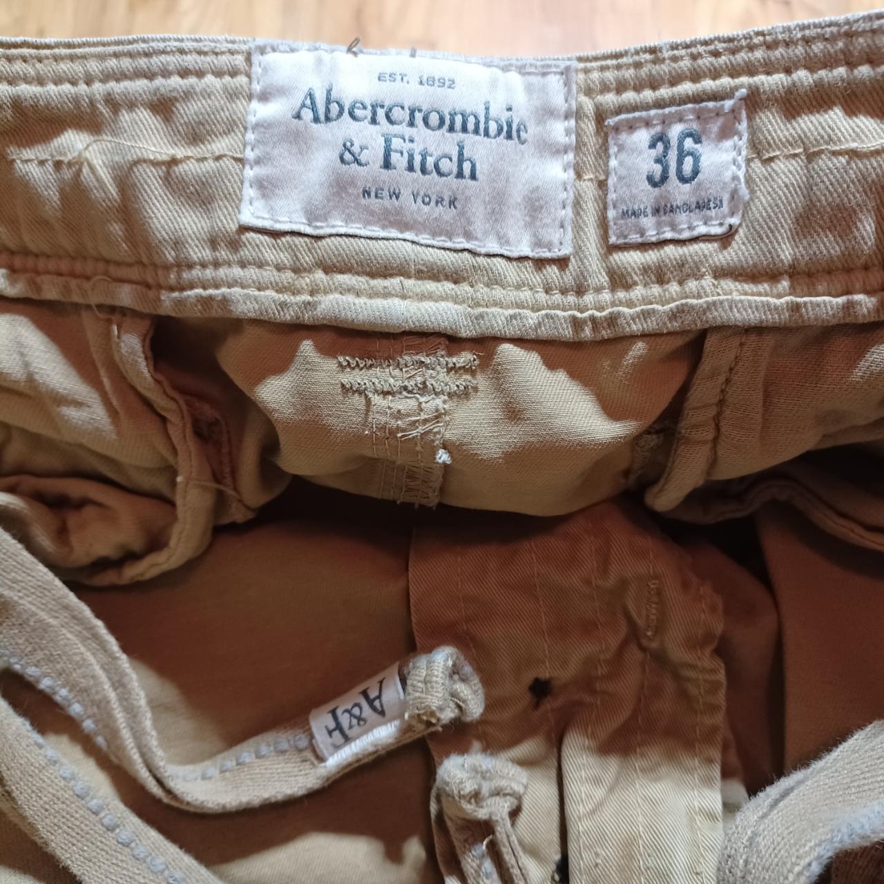 Abercrombie & Fitch Cargo Shorts Khaki Tan Canvas... - Depop