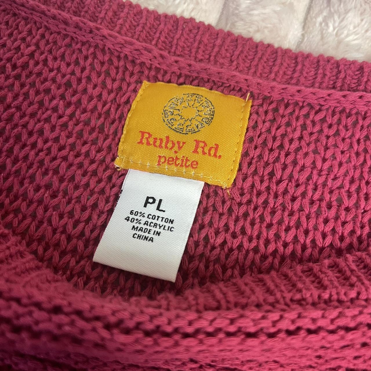 Ruby Rd. Women's Sweater - Pink/Red – Ruby Rd. pi… - image 3