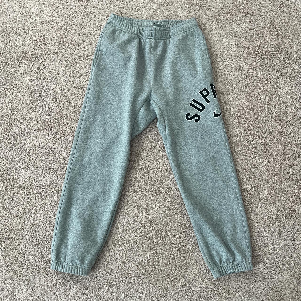 Supreme Grey Sweatpants (OFFER ME) SIZE LARGE (Fit... - Depop