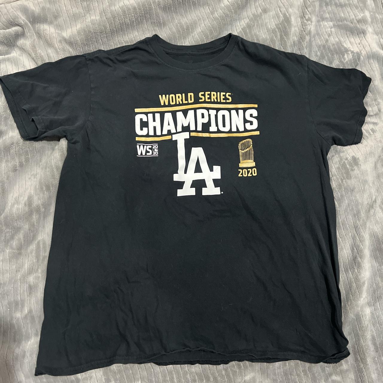 Los Angeles Dodgers Fanatics Branded 2020 World Series Champions Signature  Roster Big & Tall T-Shirt - Black