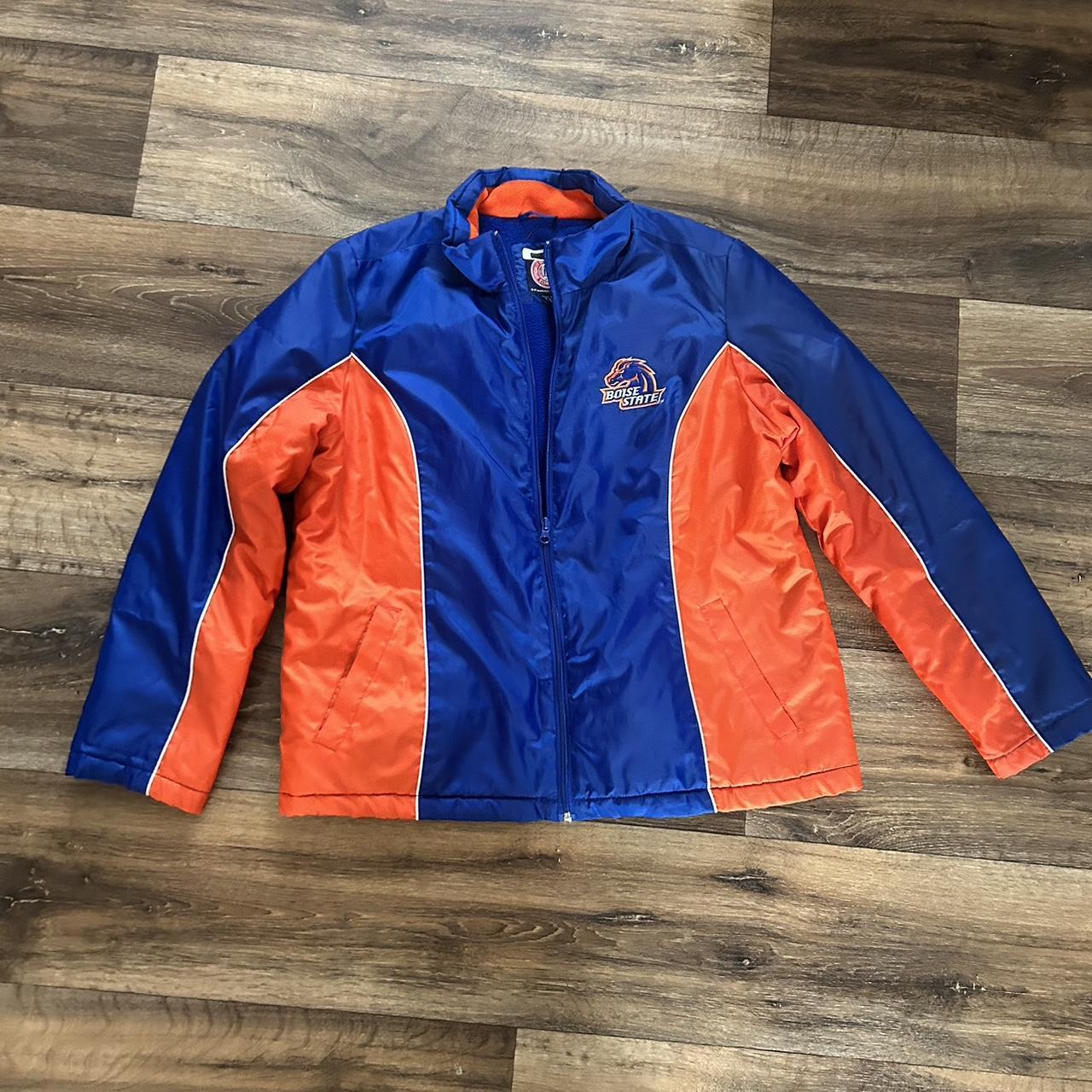 Orange and blue boise state jacket. No noticeable... - Depop