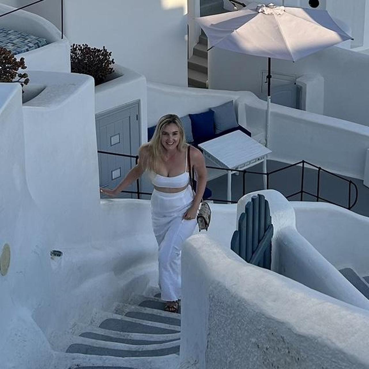 DISSH VIENNA WHITE LINEN SET // SIZE 8 // WORN THREE... Depop