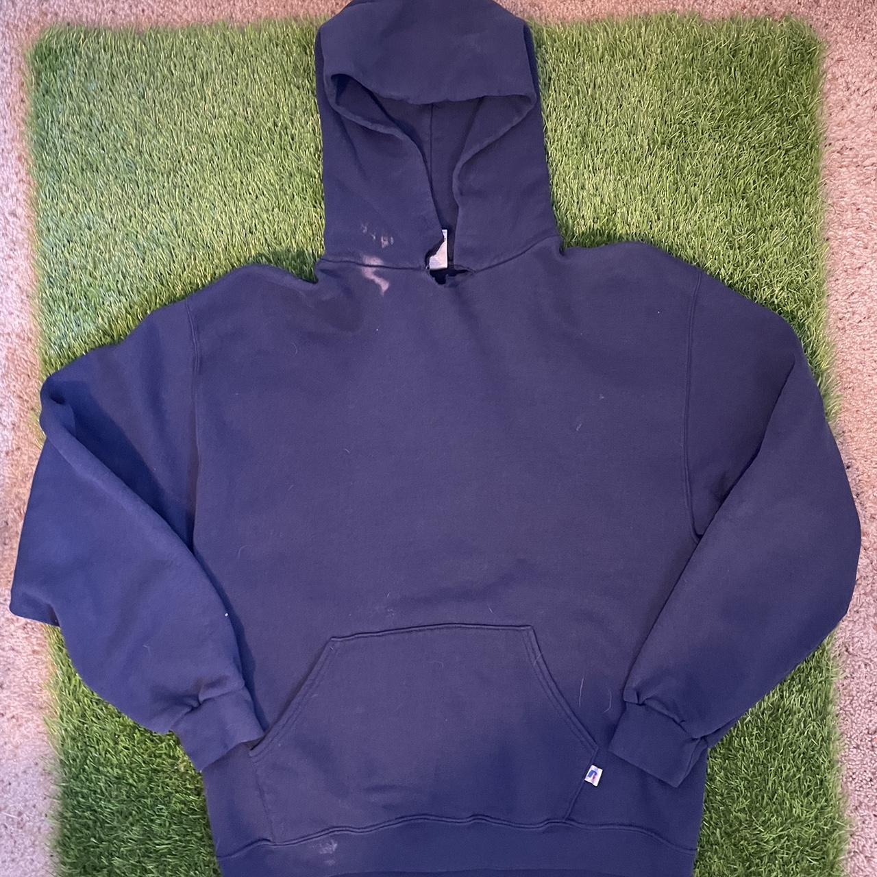 Navy Blue Russell Athletics hoodie size L has a... Depop