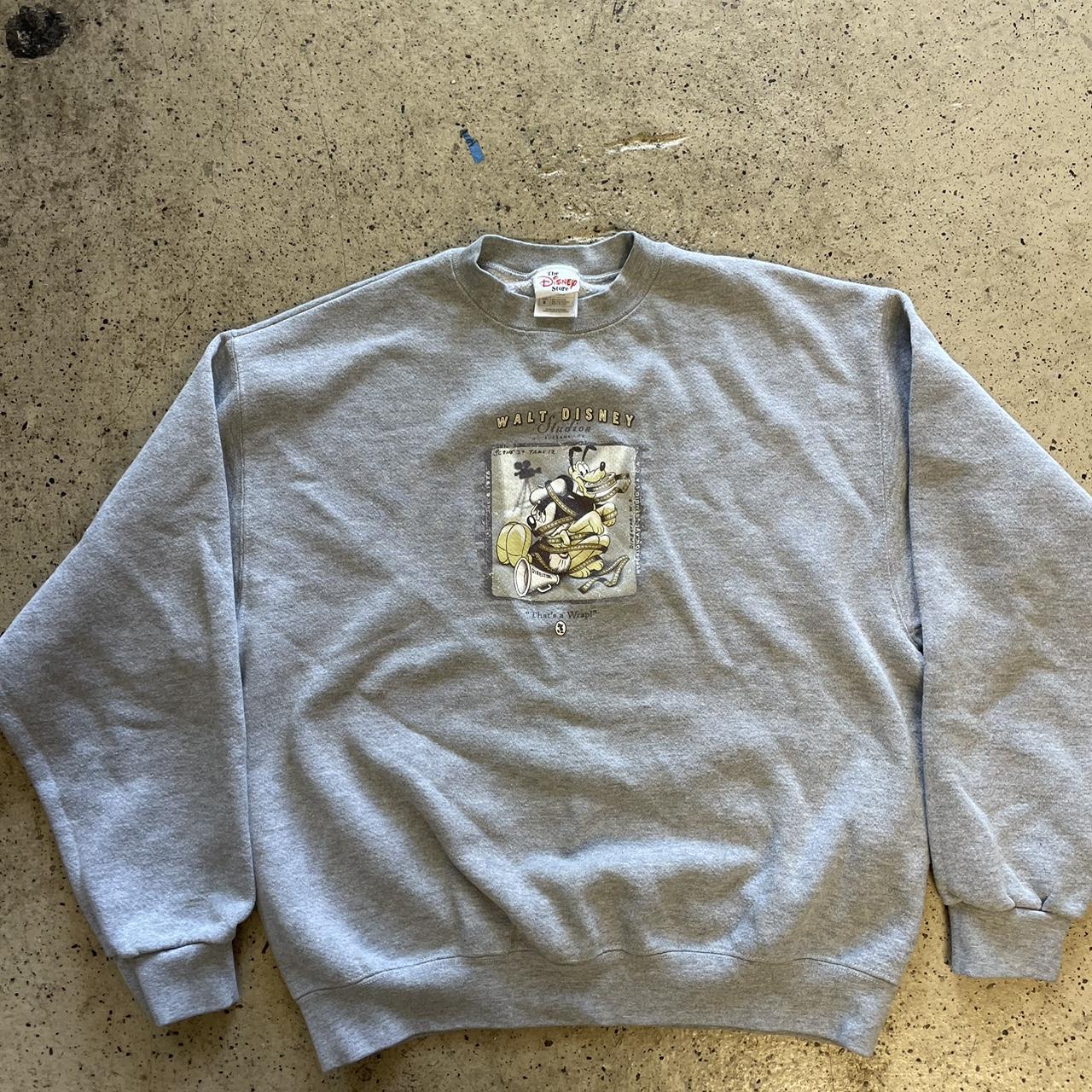 Vintage Disney Goofy grey crewneck with a cool front... - Depop