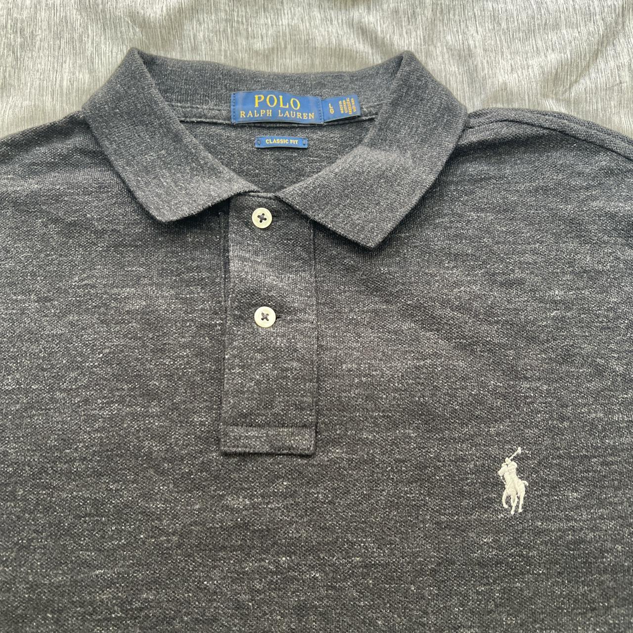 Men’s Ralph Lauren Grey Polo Size large. Gently used - Depop