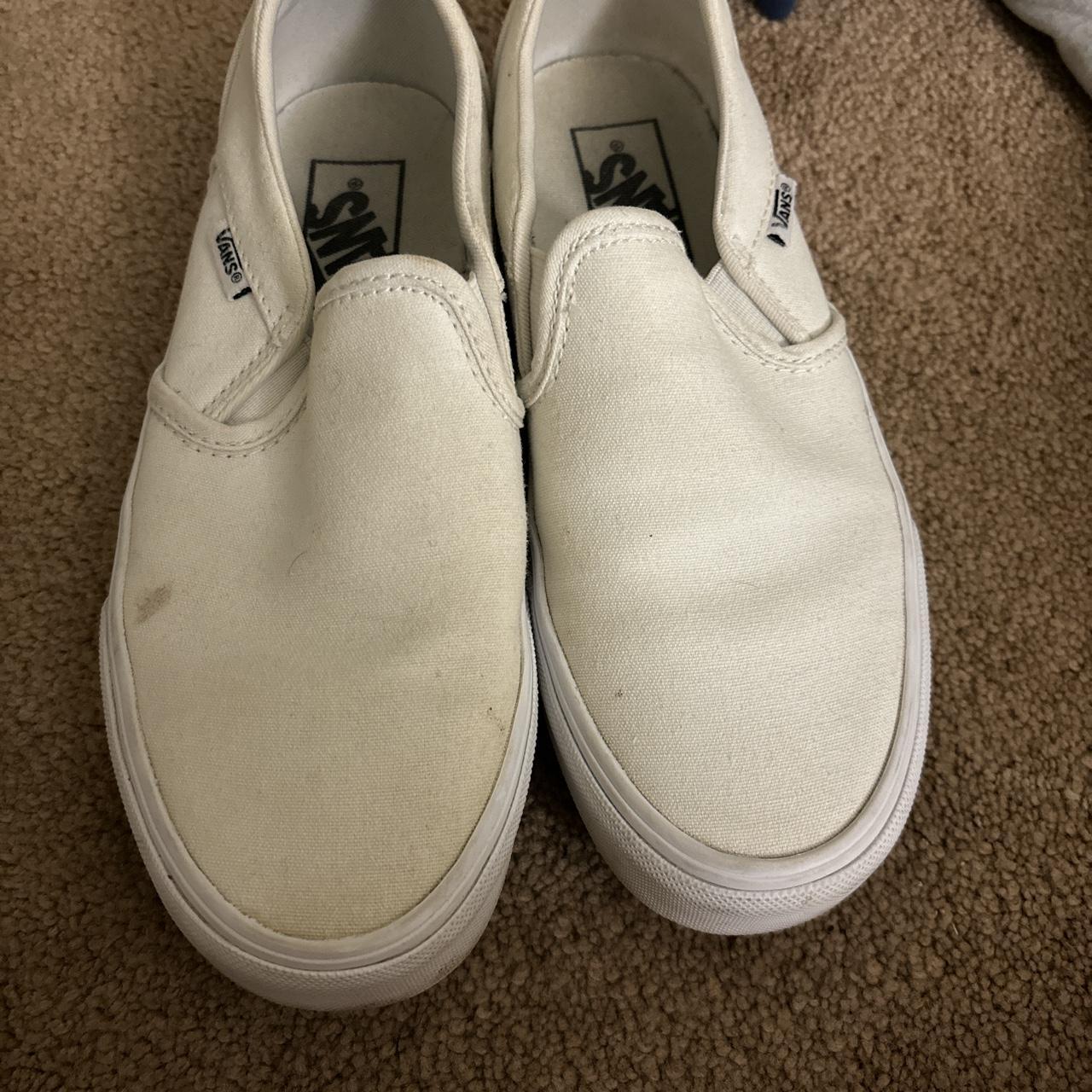 White slip sale on vans 6.5