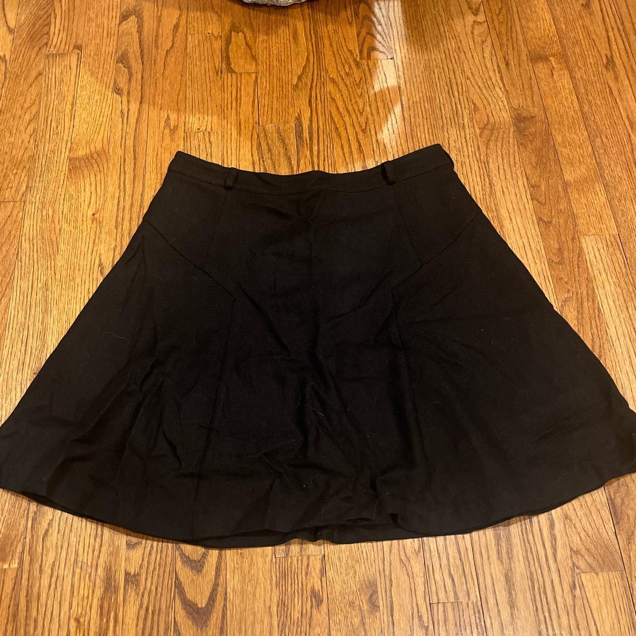 Black skater skirt with belt clearance loops