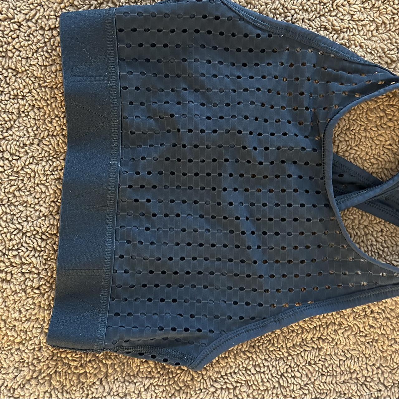 Alala black mesh cross back sports bra Depop