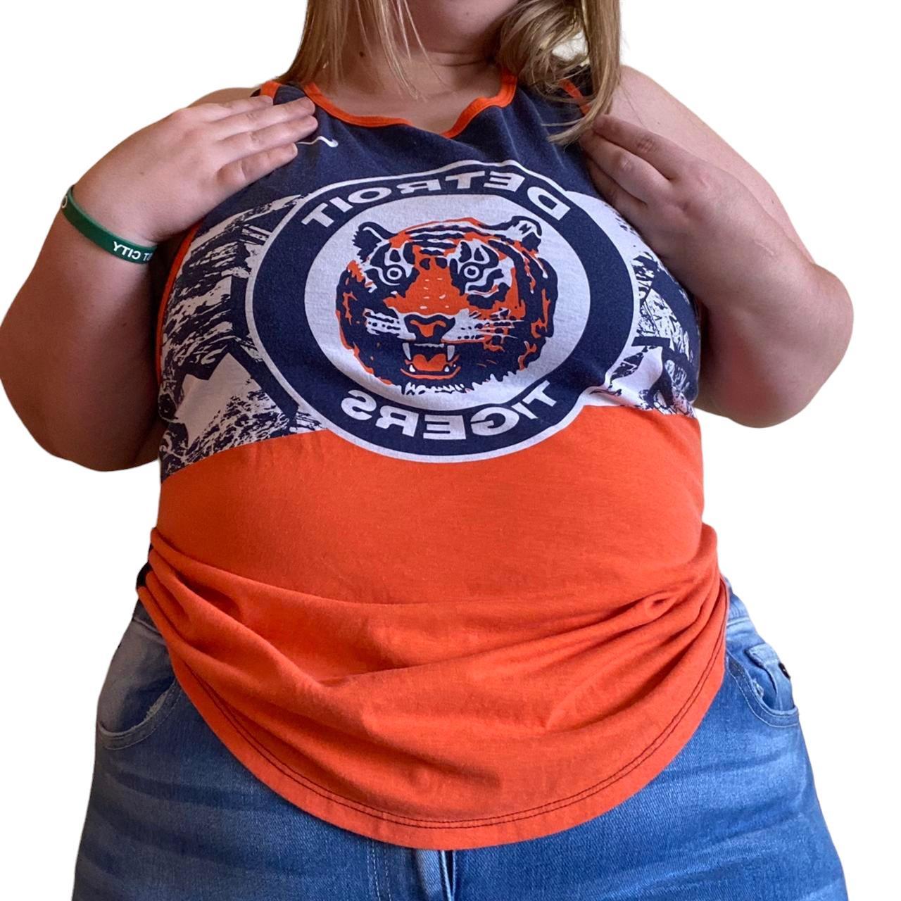 Nike Dri Fit Detroit Tigers T Shirt Womens Size Small Orange Baseball  Excellent