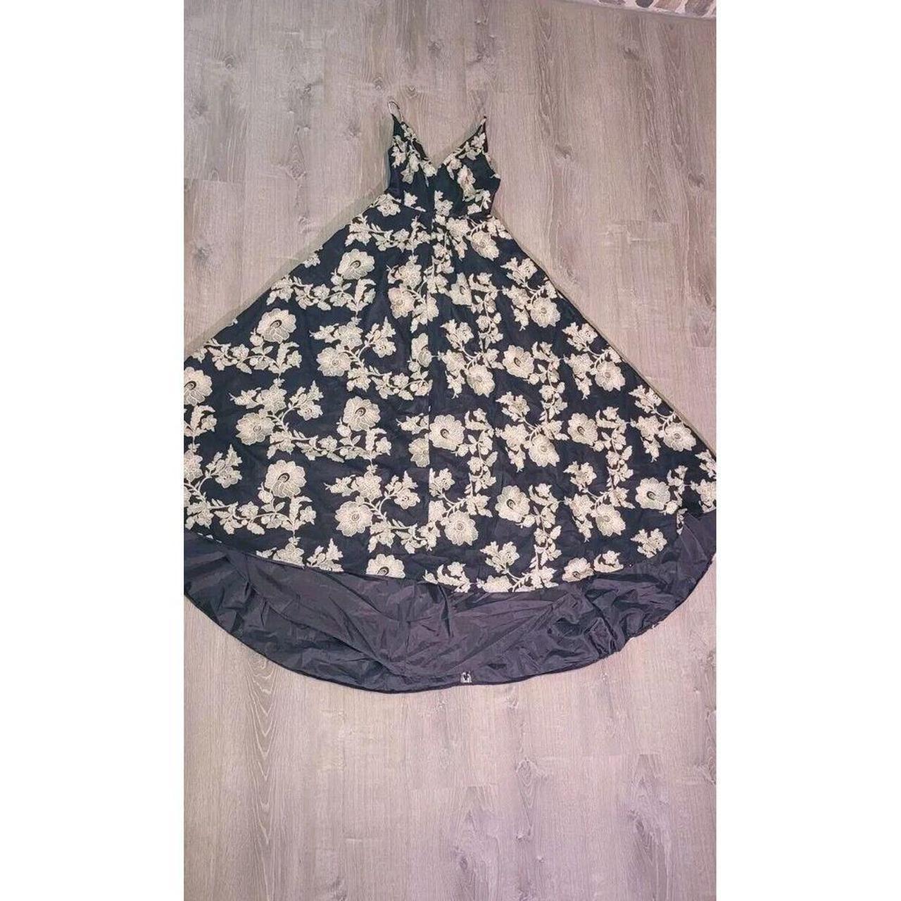 Calvin Klein V Neck Floral Embroidered Ball Gown. Depop