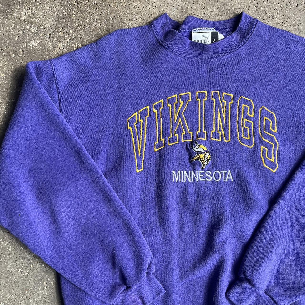 Vintage Minnesota Vikings crew neck sweater •size - Depop