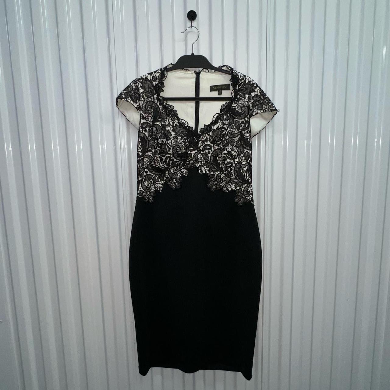 Tadashi Shoji Size 12 Cocktail Lacey Classy Fitted... - Depop