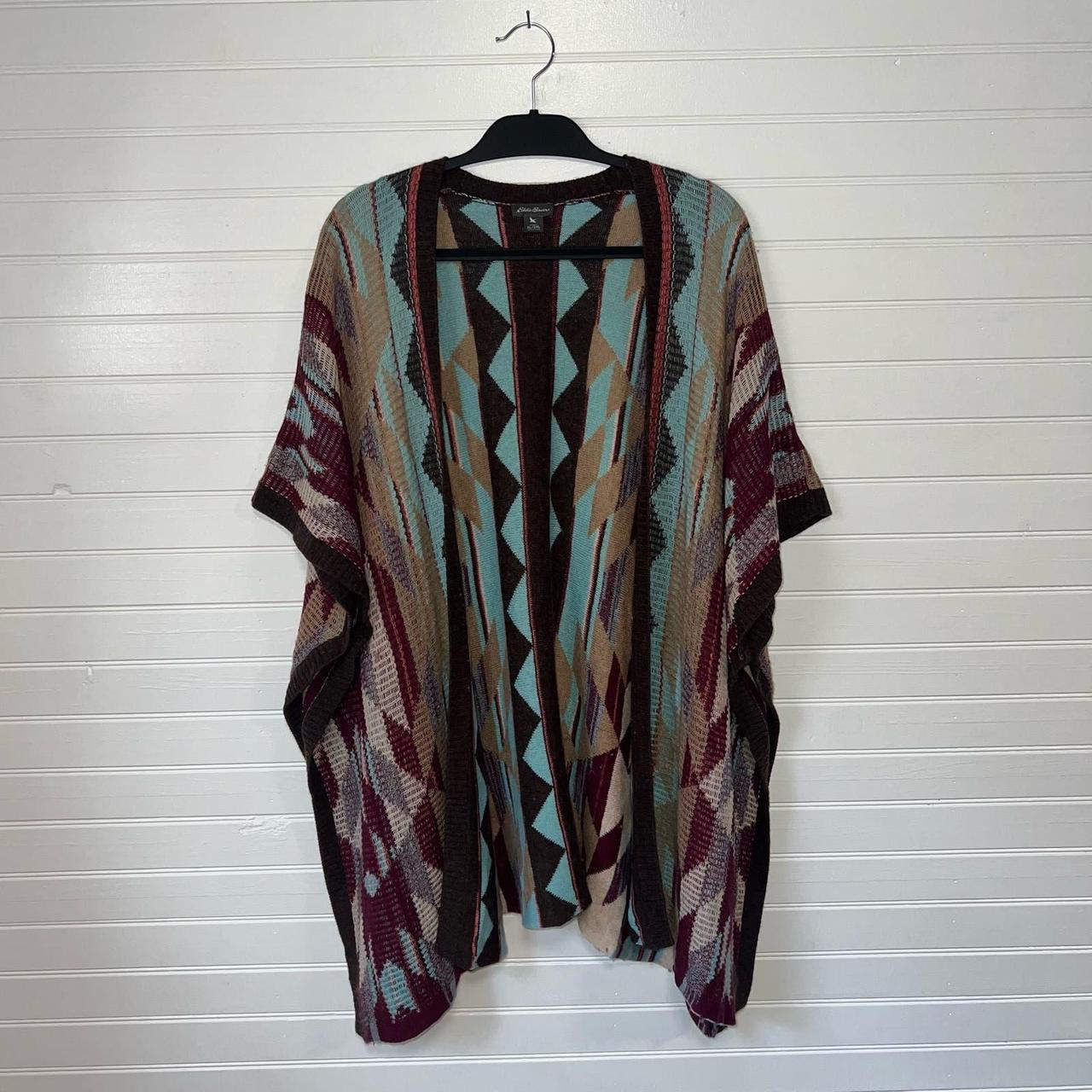 Eddie Bauer Plus Size XL/2XL Wool Blend Aztec... - Depop