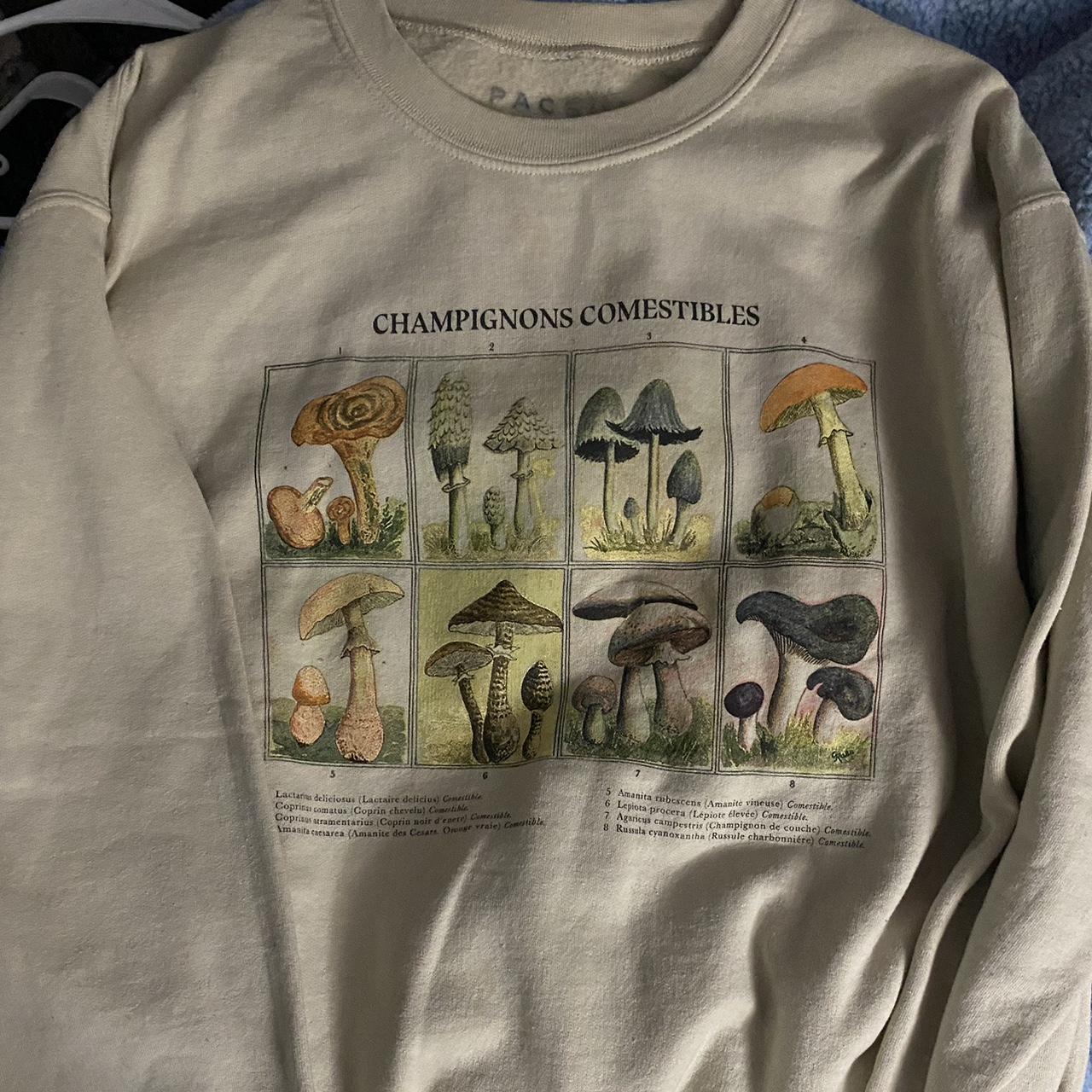mushroom sweater ???? #mushroom #sweater #crewneck... - Depop