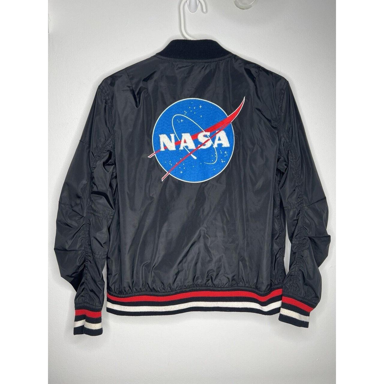 NASA Logo Black Blue Red Bomber Jacket Women s Size. Depop