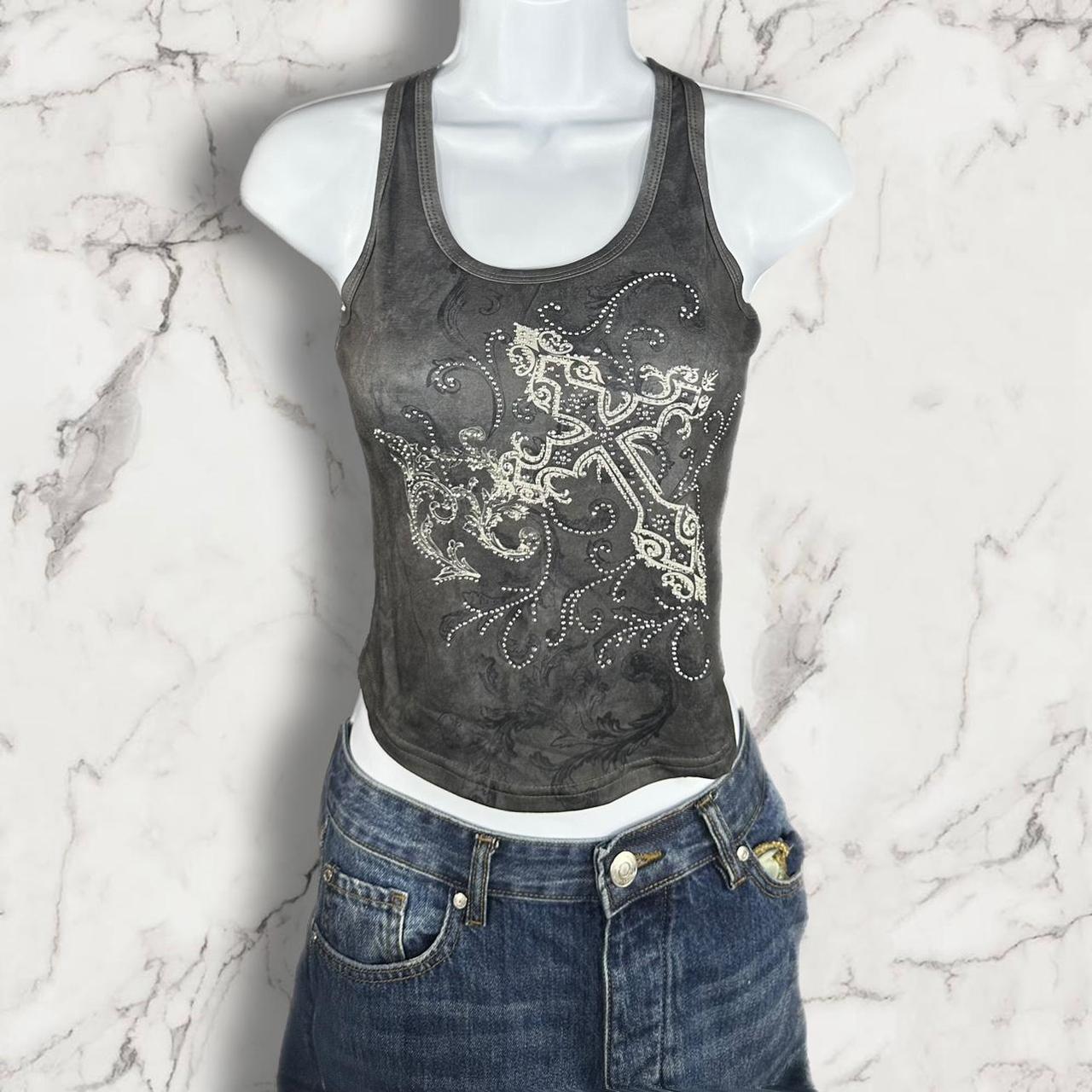 Black tank-top-y2k - Depop