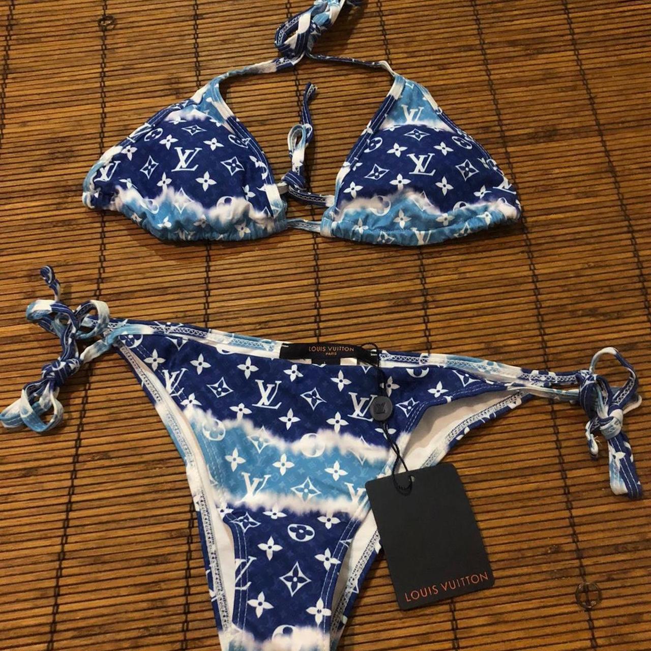 Blue, Louis Vuitton bathing suit Depop