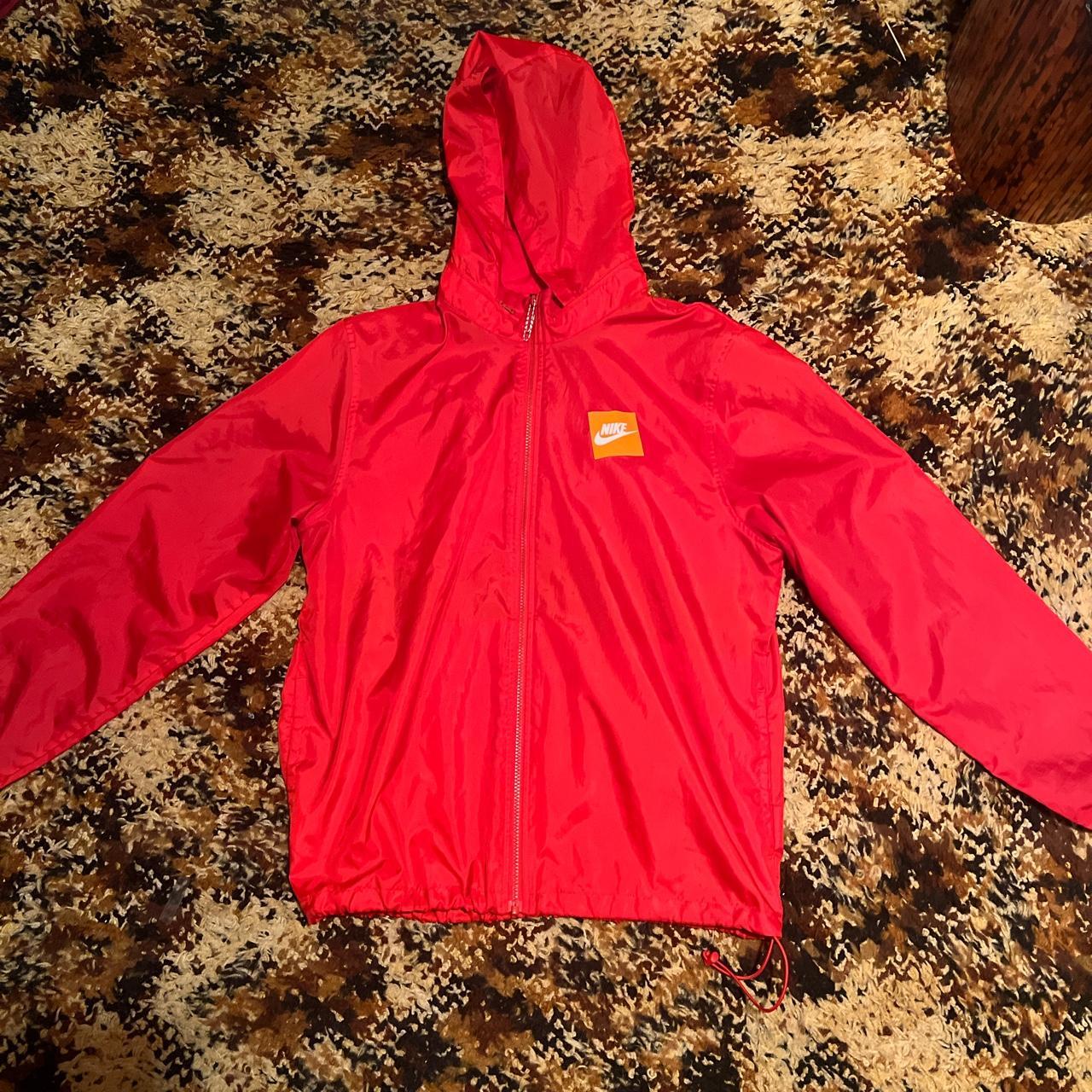 mens red nike windbreaker