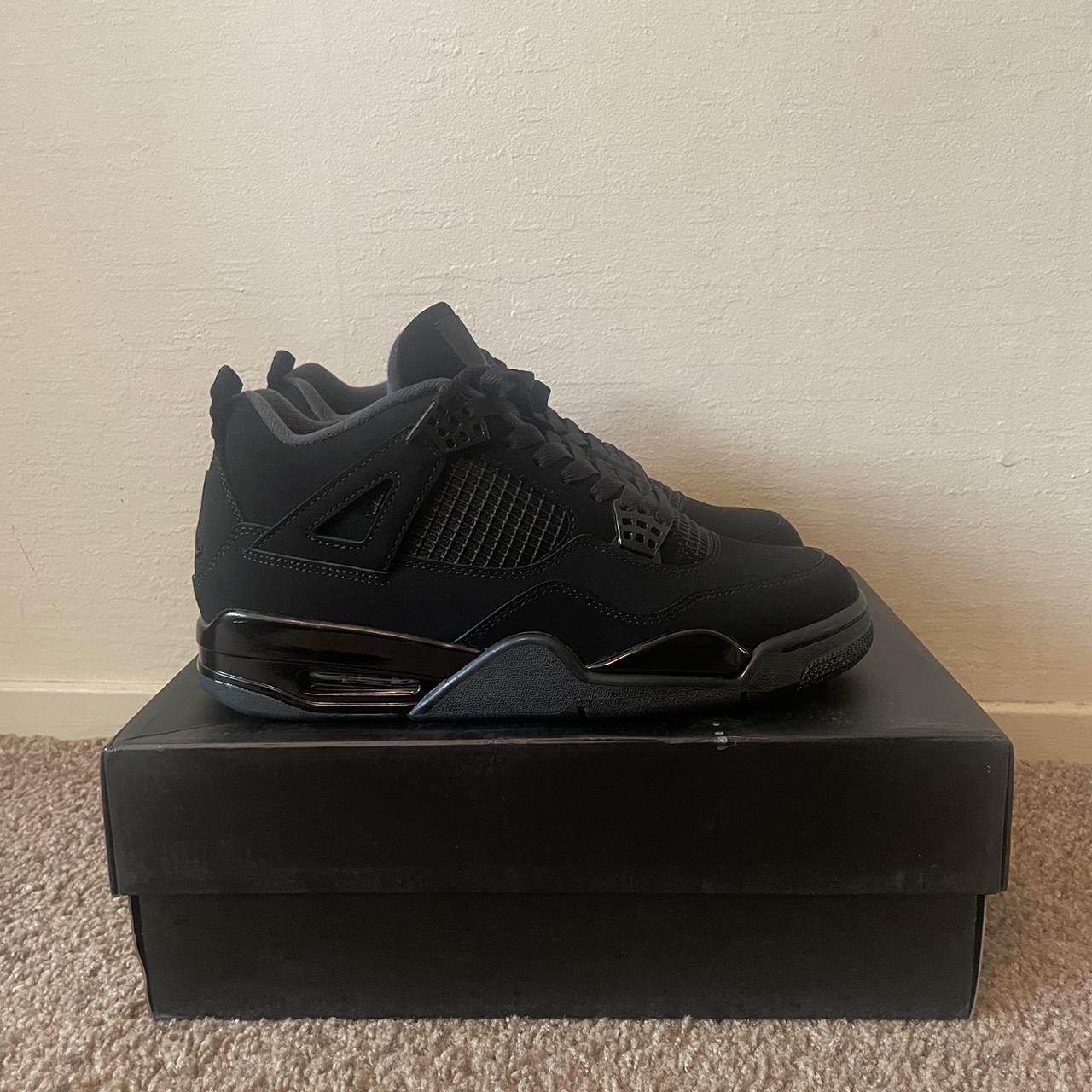 Jordan 4 black cats never used with box size... - Depop