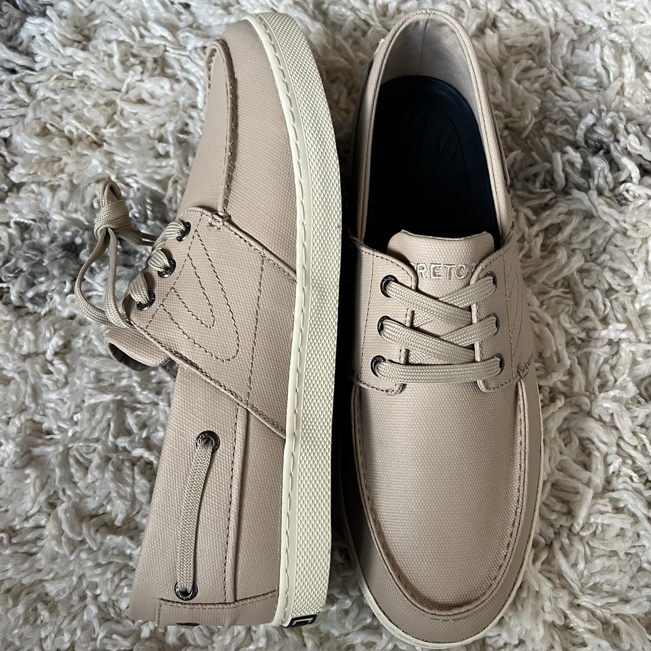 mtMOTTO5 beige Tretorns, coated canvas boat Depop