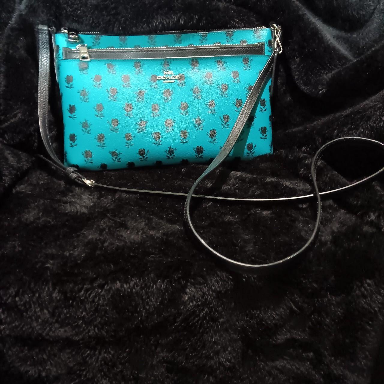 Coach teal deals crossbody bag