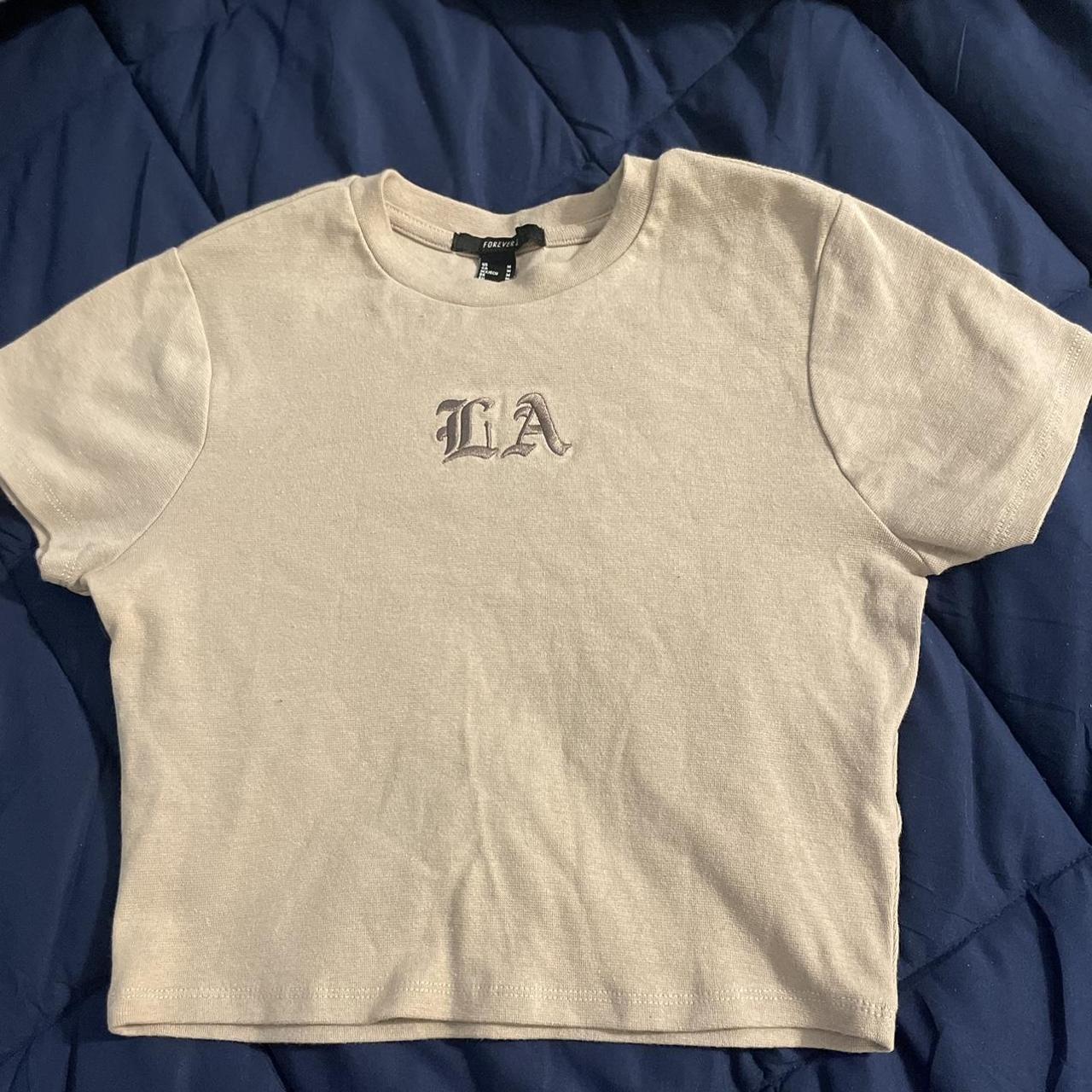 Brown LA crop top shirt- Never Worn