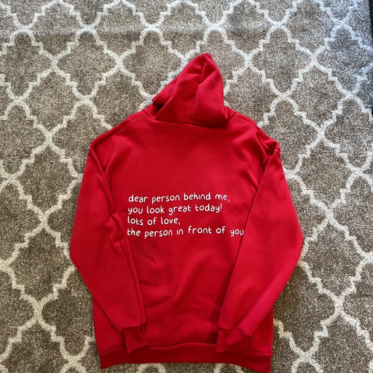 Made You Smile hoodie. red. size Men’s large. used... Depop