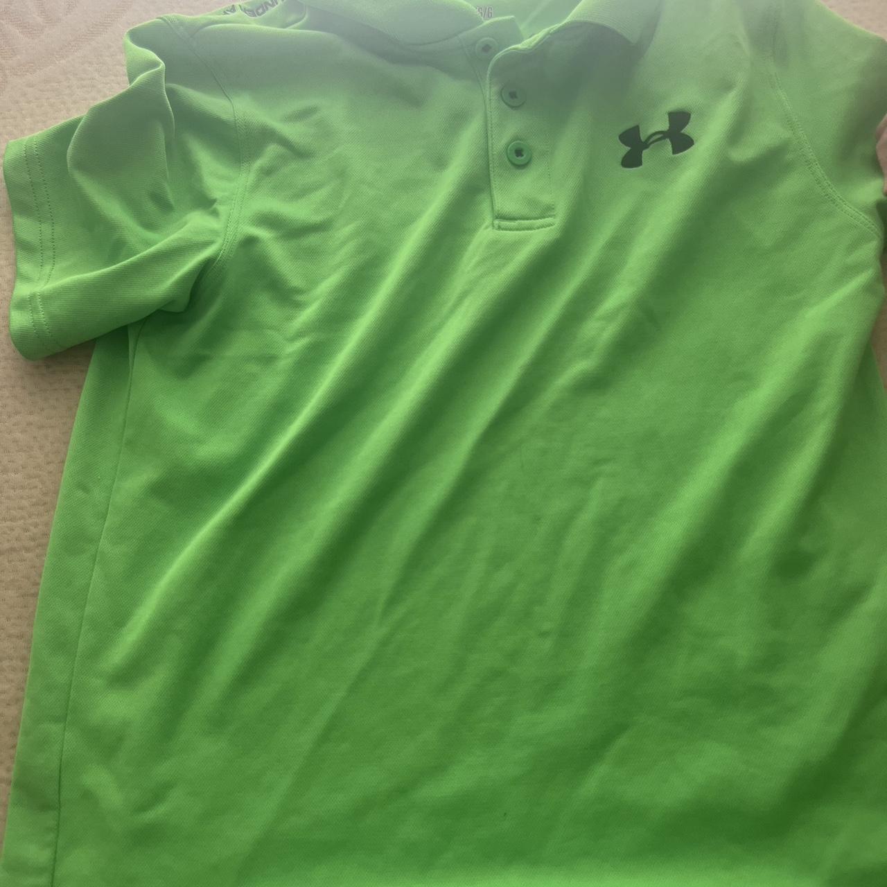 Boys under armour green golf polo Depop