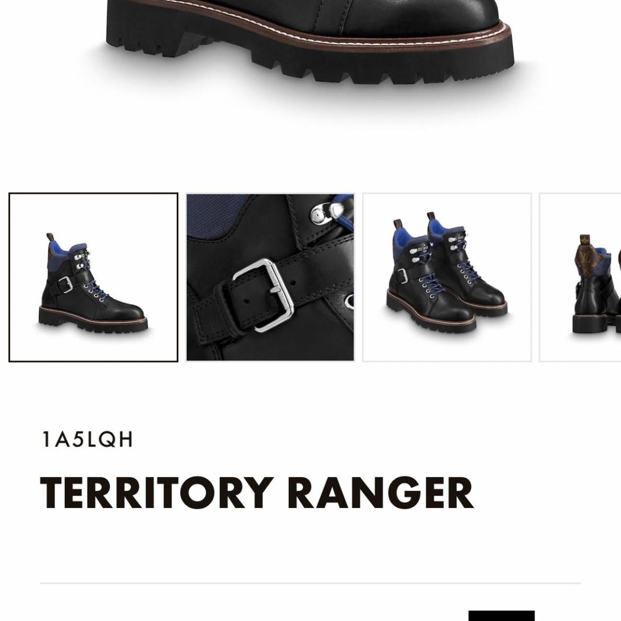 Louis Vuitton Territory Flat Ranger Boots 38 M Dark Navy