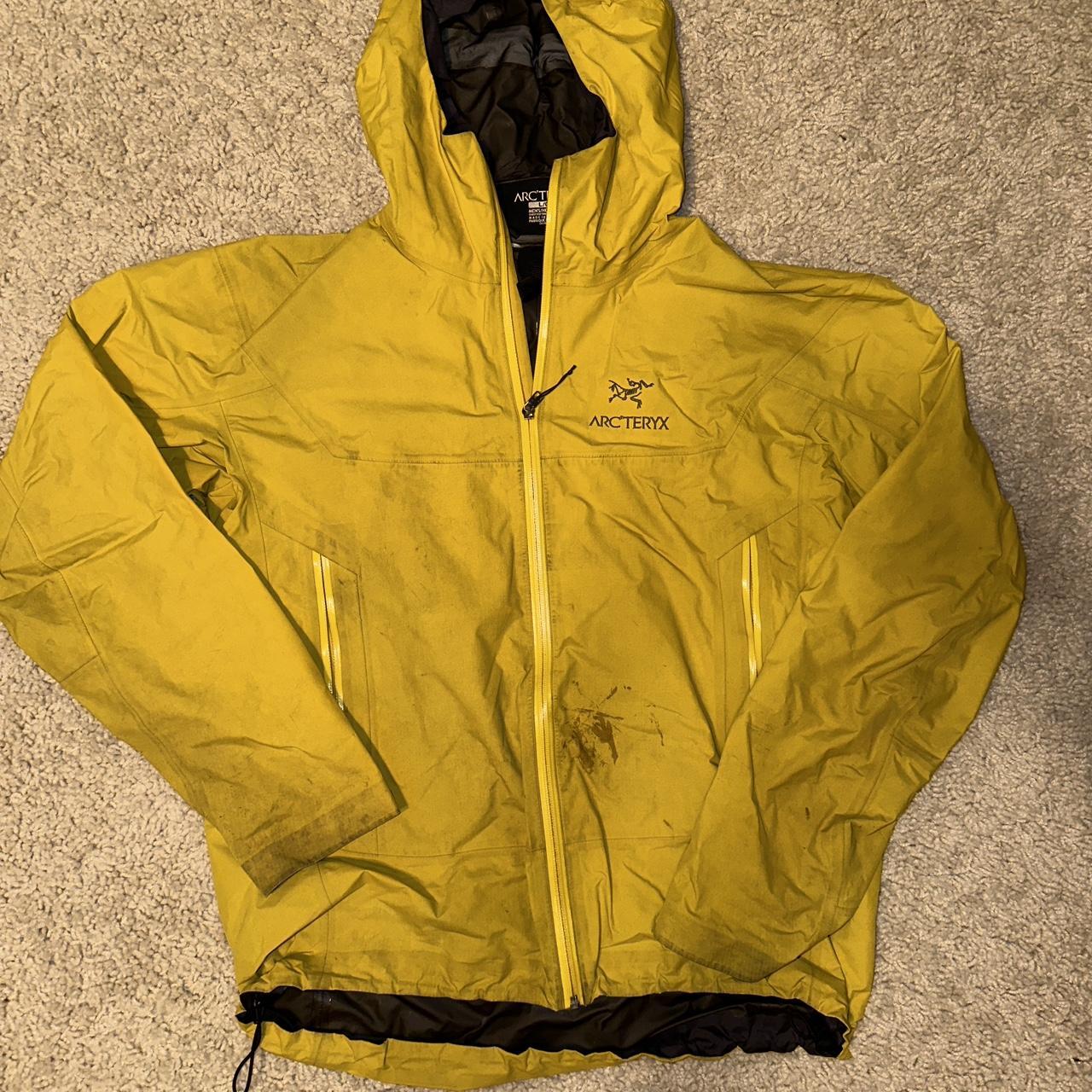 Arc’teryx Rain Jacket 🧥 Worn with a stain of the... Depop