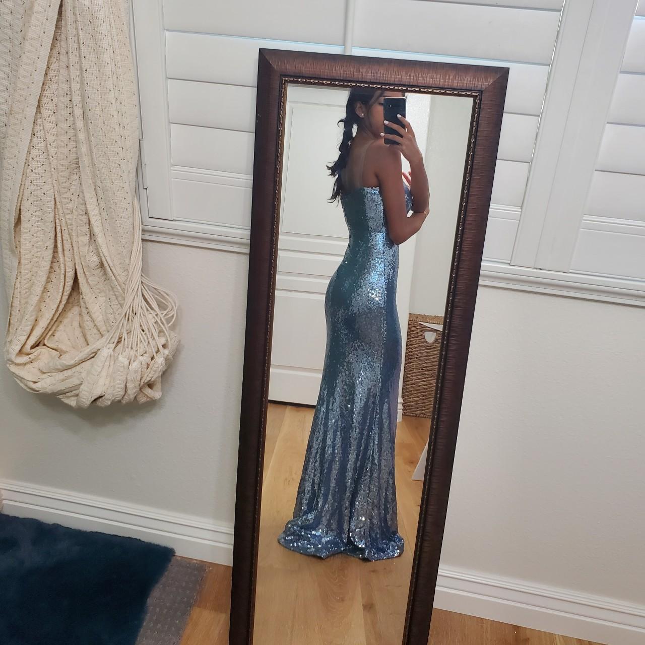 Baby Blue Elegant Sparkly Dress Was Only Used Once Depop